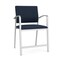 Lesro Newport Wide Hip Chair Metal Frame, Silver, RF Blueberry Upholstery NP1261 - alternate 1